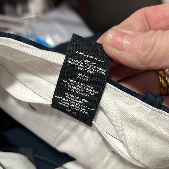 Theory Navy NWOT Tailored Stretch Trouser Size 2 - Picture 9 of 10